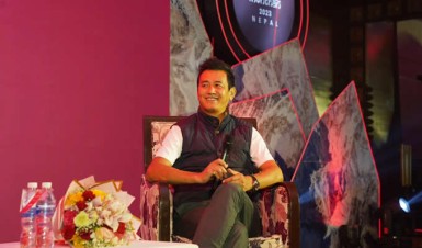 Baichung Bhutia in a corporate event